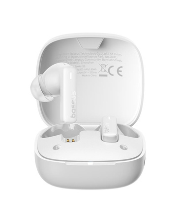 Baseus bezprzewodowe słuchawki TWS Bowie E19 gwiezdna biel