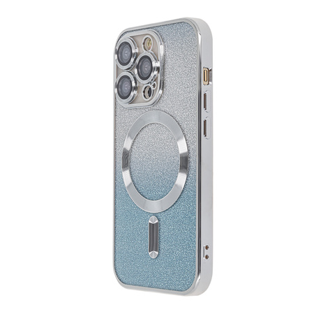 Nakładka SparkleFlex Mag do iPhone 14 Pro 6,1" srebrny gradient
