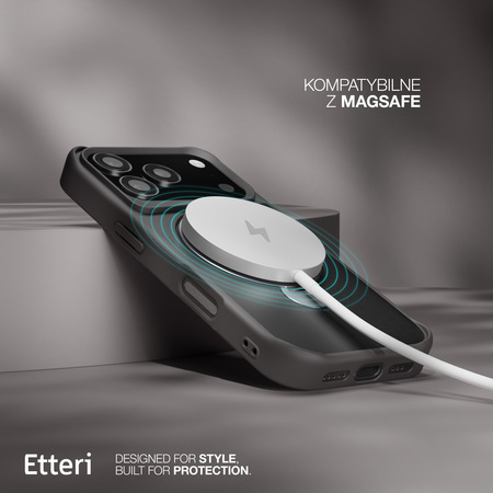 Etui Etteri Matt Mag Ring do iPhone 17 Pro Max szare