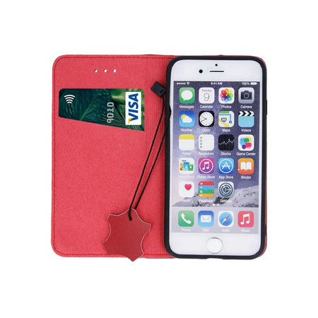 Etui skórzane Smart Pro do iPhone 17 Air 6,6" bordowe