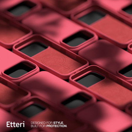 Etui Etteri Silicone Mag do iPhone 17 Pro malinowe