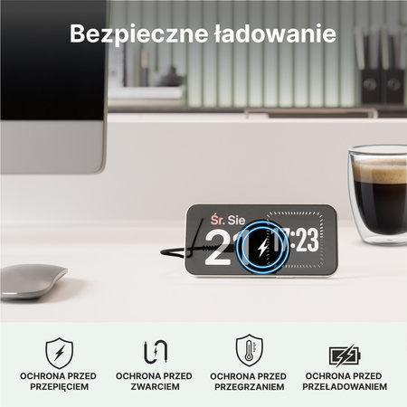 QUALO recycling ładowarka inducyjna 15W z ringiem QRLI-R-15-01