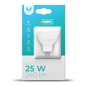 Żarówka LED G4 MR11 3W 12V 6000K 240lm Forever Light