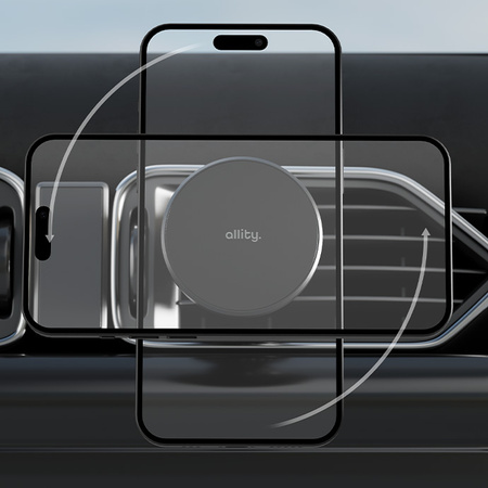 Allity uchwyt samochodowy do kratki ACH-300 magnetyczny z ładowaniem bezprzewodowym czarny 15W