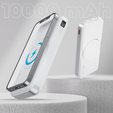 Forever power bank bezprzewodowy MATB-300 10000 mAh 3w1 biały
