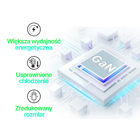 QUALO ładowarka sieciowa GaNultra slim USB-A USB-C PD 45W biała QLS-GN-US-AC-45-00