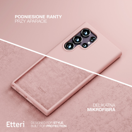 Etui Etteri Silicone Case do Samsung Galaxy S23 Ultra jasnoróżowe