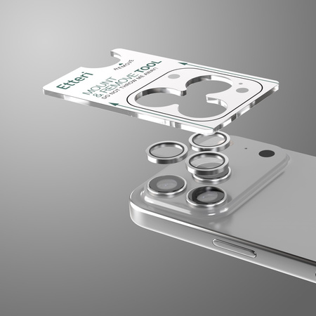 Etteri szkło na aparat do iPhone 17 Pro / 17 Pro Max srebrne