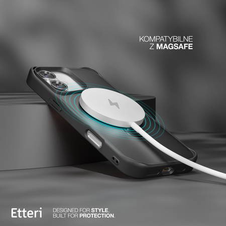 Etui Etteri Matt Mag Ring do iPhone 16 Pro 6,3" czarne