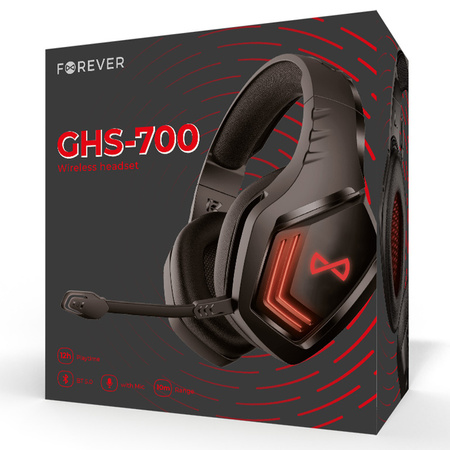 Forever słuchawki bezprzewodowe GHS-700 BT nauszne z mikrofonem czarne