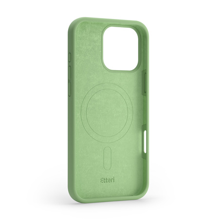 Etui Etteri Silicone Mag do iPhone 12 / 12 Pro 6,1" jasnozielone
