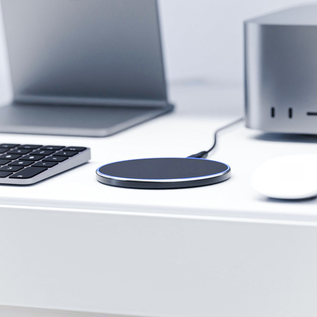 QUALO ładowarka indukcyjna 20W matowa czarna QLI-M-20W-01