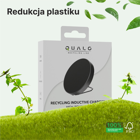 QUALO recycling ładowarka inducyjna 15W z ringiem QRLI-R-15-01