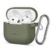 Etui Tech-Protect Silicone Hook do Airpods 4 oliwkowe TTT