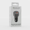 QUALO Recycling ładowarka samochodowa USB-A USB-C czarna 32W QRLS-AC-01-32
