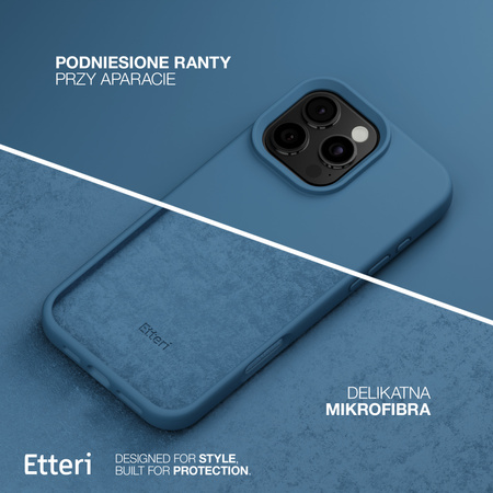 Etui Etteri Silicone Case do iPhone 16 Pro 6,3" ciemnoniebieskie