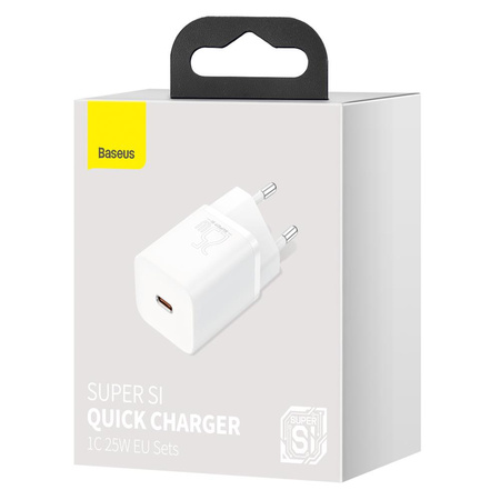 Baseus ładowarka sieciowa Super Si PD 25W 1x USB-C biała