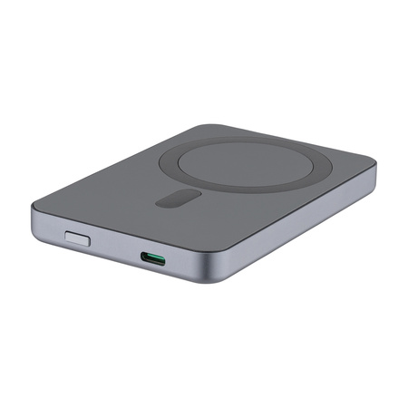 QUALO Recycling power bank 5000 mAh 20W srebrny QRPB-20-07