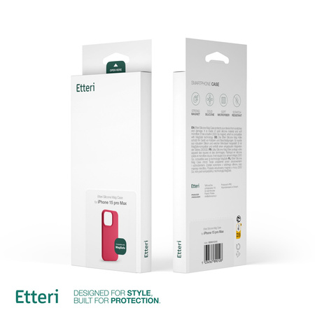 Etui Etteri Silicone Mag do iPhone 17 Pro malinowe