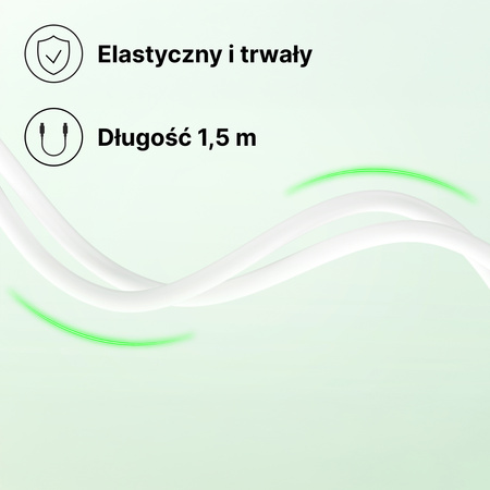 QUALO Recycling kabel USB-C - Lightning 1,5m 2,4A biały QRC-CL-00