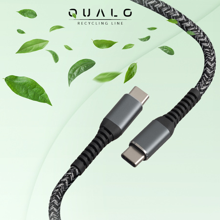 QUALO recycling kabel USB-C/USB-C 3A 1m QRC-CC-01