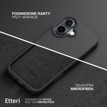 Etui Etteri Silicone Case do iPhone 16 Plus 6,7" czarne