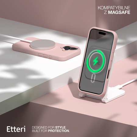 Etui Etteri Silicone Mag case do iPhone 17 Air jasnoróżowe