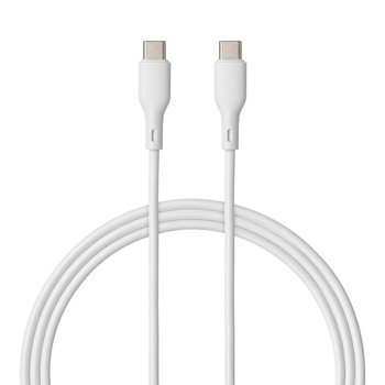 QUALO Recycling kabel USB-C - USB-C 1,5m 3A 60W biały QRC-CC-00