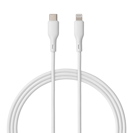 QUALO Recycling kabel USB-C - Lightning 1,5m 2,4A biały QRC-CL-00