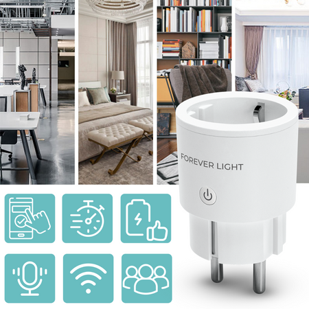 Forever Light Gniazdo Sieciowe WiFi Smart 240V 10 A - FLSP10B