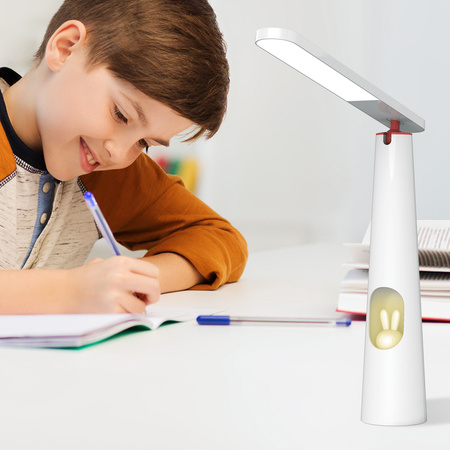 Lampa biurkowa LED 7,5W ze świecącym króliczkiem FLB-150 biała Forever Light