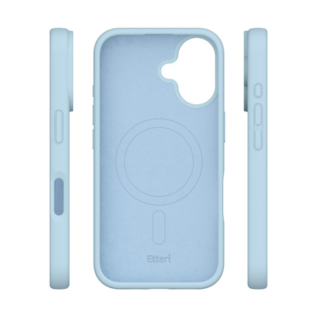 Etui Etteri Silicone Mag do iPhone 16 6,1" jasnoniebieskie