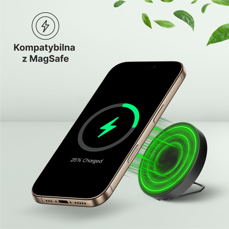 QUALO recycling ładowarka inducyjna 15W z ringiem QRLI-R-15-01