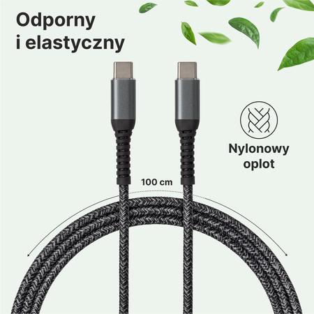 QUALO recycling kabel USB-C/USB-C 3A 1m QRC-CC-01