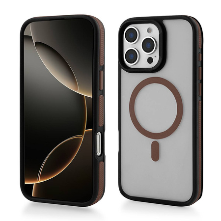 Nakładka Magarmor Magsafe do Iphone 15 Pro Max brązowa TTT