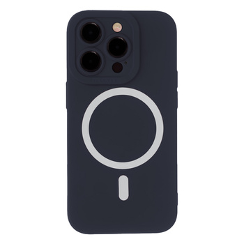 Nakładka Silicon Soft Mag do iPhone 15 Pro 6,1" ciemnoniebieska