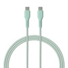 QUALO kabel nylonowy USB-C - USB-C 1,5m 3A 60W miętowy QKN-CC-21