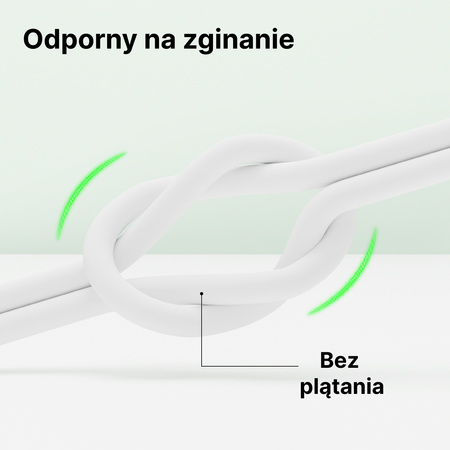 QUALO Recycling kabel 2w1 USB-C - USB-C 60W adapter USB-A 1,5m 3A biały QRC-CC+A-00