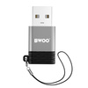 BWOO adapter USB-C - USB szary OTG BZ-38