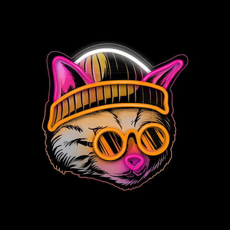 Neon ART LED KOT MARZYCIEL multikolor FLA04 Forever Light