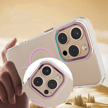 Nakładka Clear Thin Mag do iPhone 16e różowa