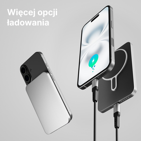 QUALO MagSafe power bank 5000 mAh 20W szary QMPB5-20-18