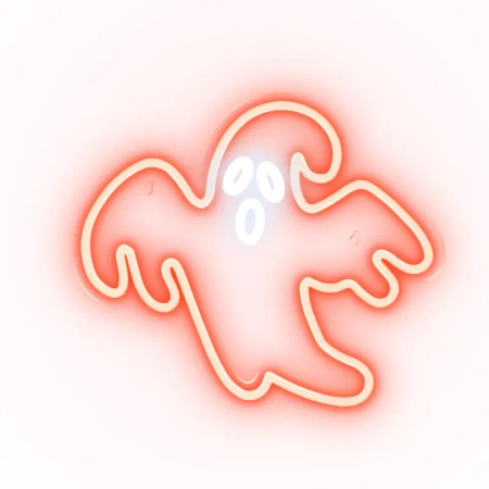 Neon PLEXI LED STRRASZNY DUCH czerwony NNE15 Neolia