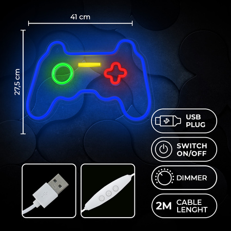 Forever Light neon PLEXI LED GAMEPAD multikolor FPNE03X
