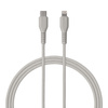 QUALO kabel nylonowy USB-C - Lightning 1,5m 2,4A szary QKN-CL-18