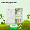 QUALO Recycling kabel 2w1 USB-C - USB-C 60W adapter USB-A 1,5m 3A biały QRC-CC+A-00