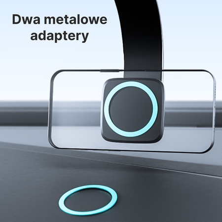 QUALO uchwyt samochodowy magnetyczny na deskę czarny QUSM-D-01