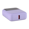 QUALO power bank 10000 mAh mini z LED 20W liliowy QPB10-LD-20-09
