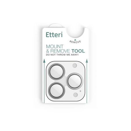 Etteri szkło na aparat do iPhone 17 Pro / 17 Pro Max srebrne