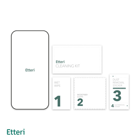 Etteri szkło hartowane 9D do iPhone 16 Pro 6,3" / iPhone 17 / iPhone 17 Pro